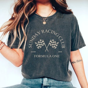 Sunday Racing Club UNISEX Tee Comfort Colors® Formula One Merch Aesthetic F1 Oversized T-Shirt Racing Clothing Paddock Club Formula 1 Gift