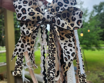 Leopard Themen Bogg Bagg Quaste, Gummi Strand Taschenanhänger