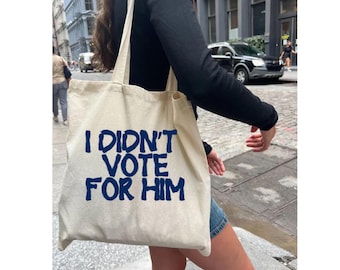 Sac fourre-tout en toile de coton pro-démocratie : les droits des femmes anti-Trump