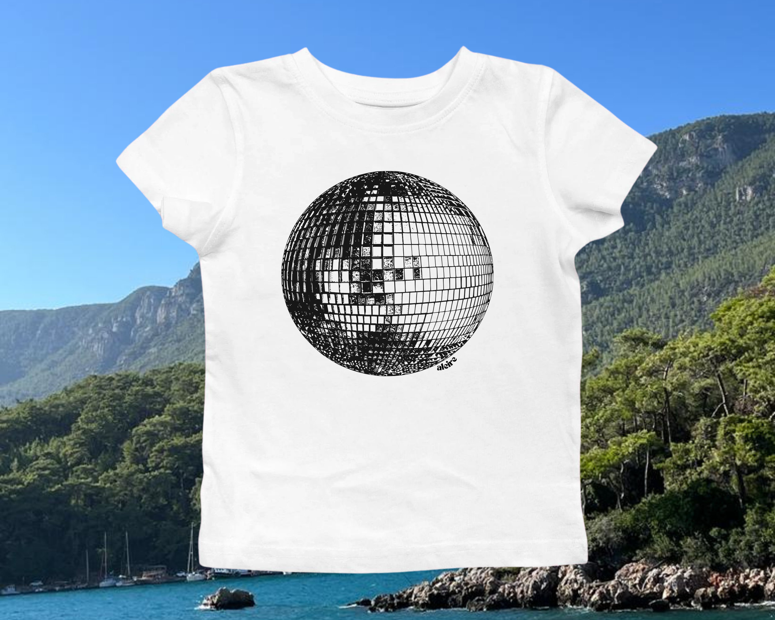 Ganni Disco Ball Graphic T-Shirt - Green