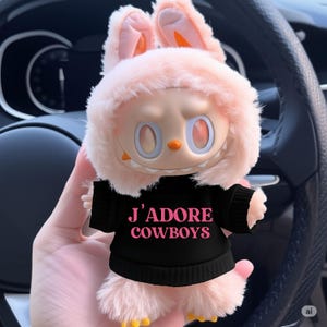 Custom T-shirt for Labubu, Personalized Doll Clothes With Name Logo Photo, Designer Sweater for Labubu Dolls, La bubu Shirt For V1,V2,V3
