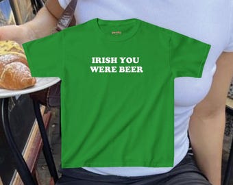 St Patricks Day Baby Tee, Funny Irish Beer Graphic, St Patty Outfit