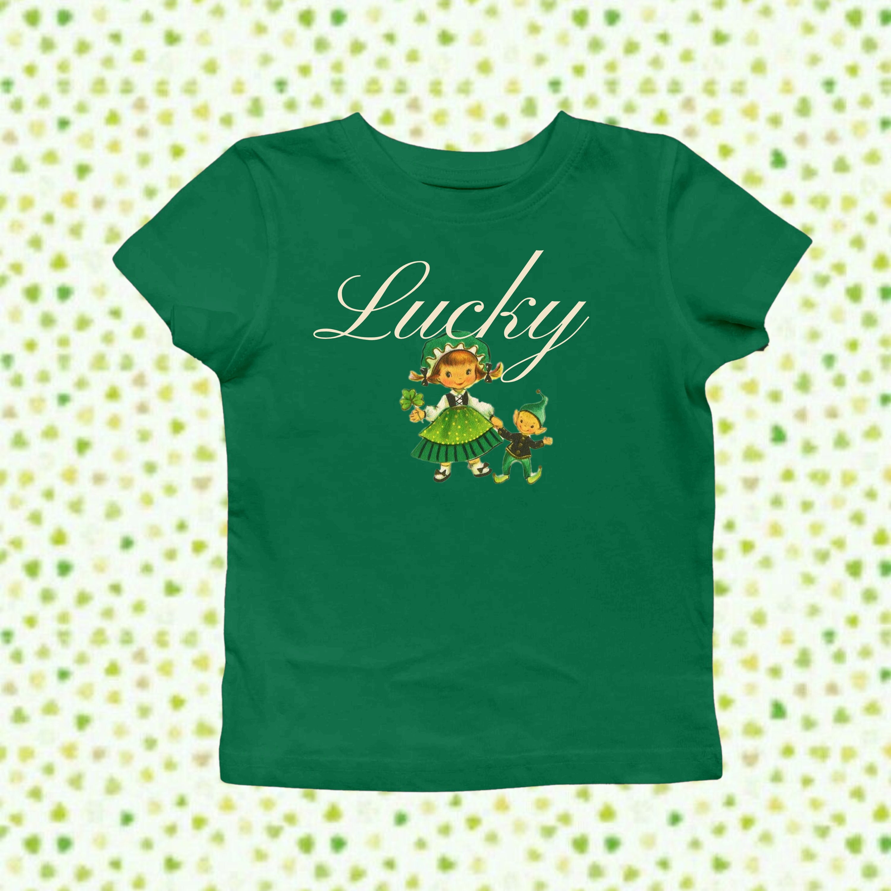 T-shirt St Patrick's Day Homme – Fruit Of The Loom, Vert, 'Wanna Get A Lil Lucky', Taille L, Neuf