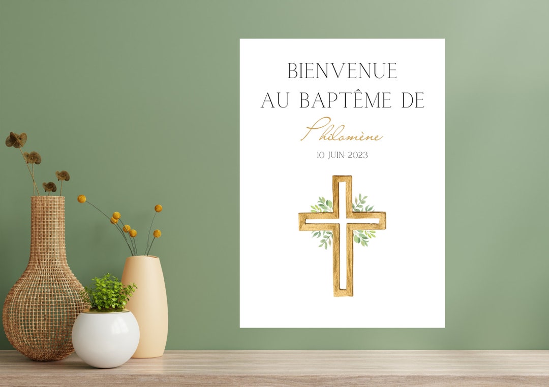 Affiche bienvenue Au Baptême De... Etsy
