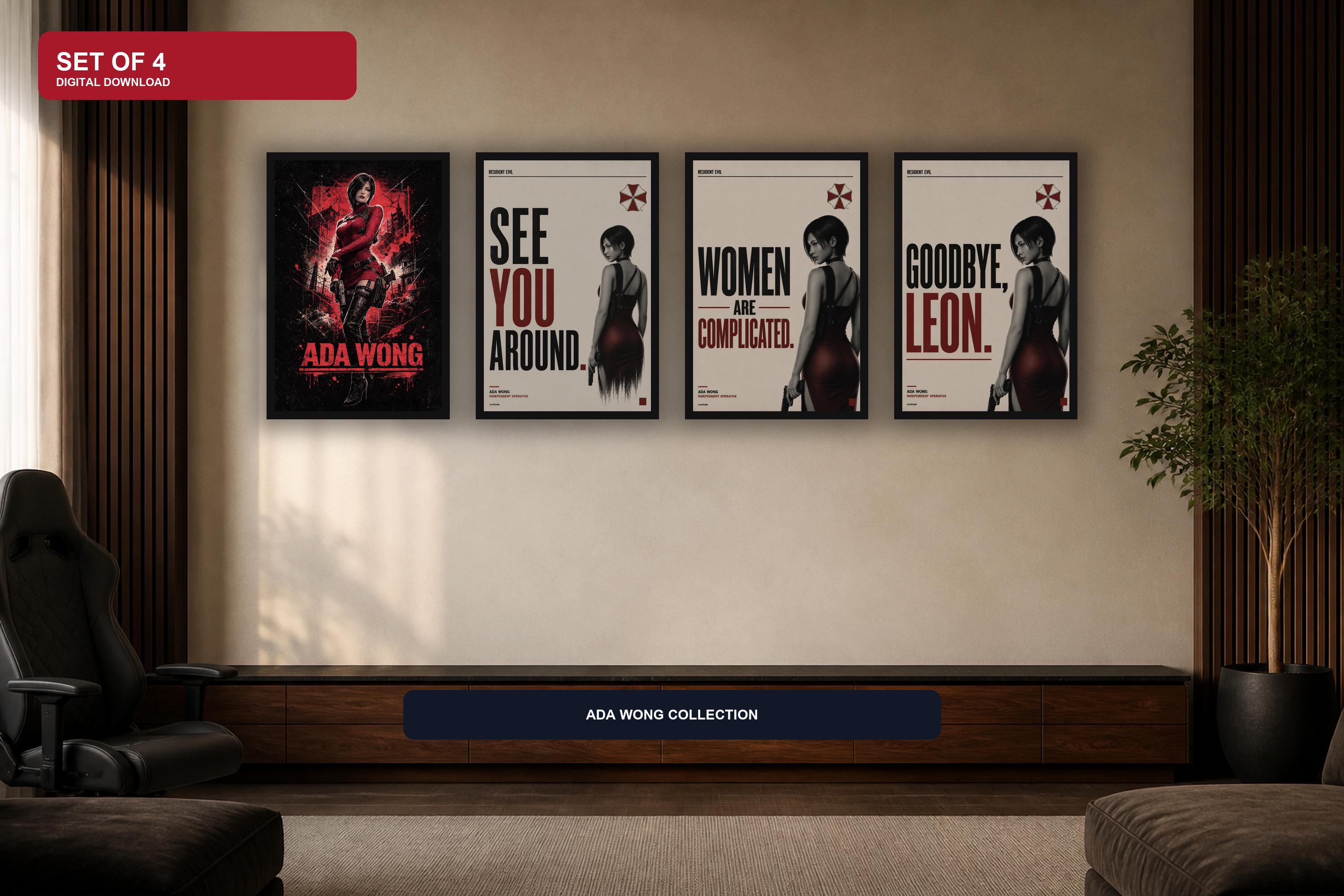 Ada Wong Poster - Etsy Ada Wong Poster - Etsy