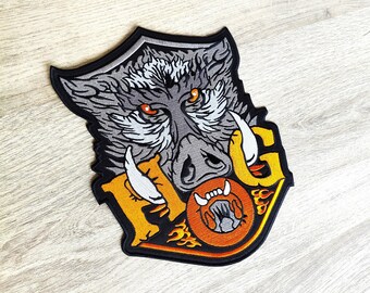 Patch dorsal Harley Davidson HOG Howners group motorcycles XXL 19.4 x 24.6 cm  écusson thermocollant - biker - moto motorcycles