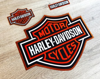 PACK Patch HARLEY Davidson motorcycles XXL  B and S écusson thermocollant - biker - moto - Iron on Patches