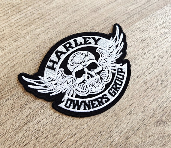 Patch HARLEY DAVIDSON HOG Owners Group Crest 13cm X 9cm / 5.1 Inch