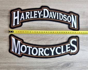 Patch Harley Davidson motorcycles XXL 31.5cm / 12.4 inch écusson thermocollant - biker - moto motorcycles - vêtements - Iron on Patches