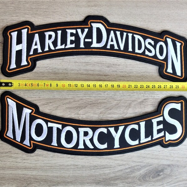 Harley Davidson Motorräder Aufnäher XXL 31,5 cm / 12,4 Zoll Aufnäher zum Aufbügeln – Biker – Motorrad – Kleidung – Aufnäher zum Aufbügeln