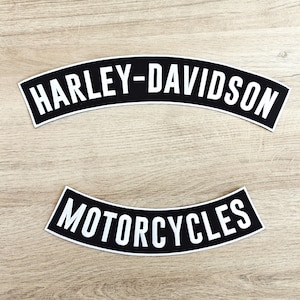 Patch dorsal Harley Davidson motorcycles XXL 36cm / 14.2 inch écusson thermocollant - biker - moto motorcycles - vêtements - Iron on Patches