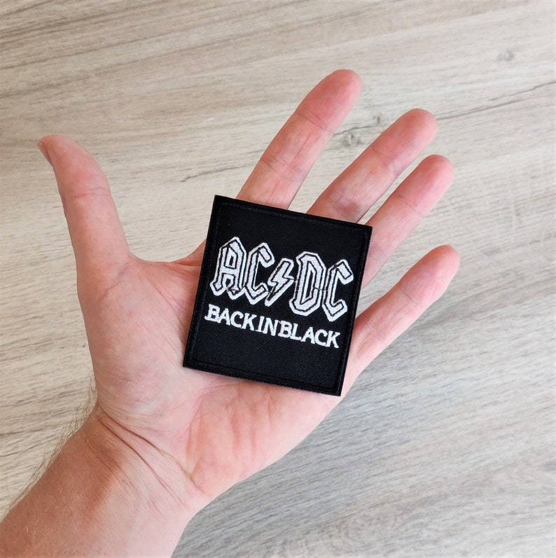 Patch ACDC Iron on path Ecusson thermocollant rock métal musique image 4