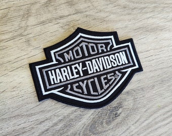 Patch HARLEY DAVIDSON écusson 10cm x 7.7cm thermocollant - motorcycles - patch sur vêtements - Iron on Patches - biker