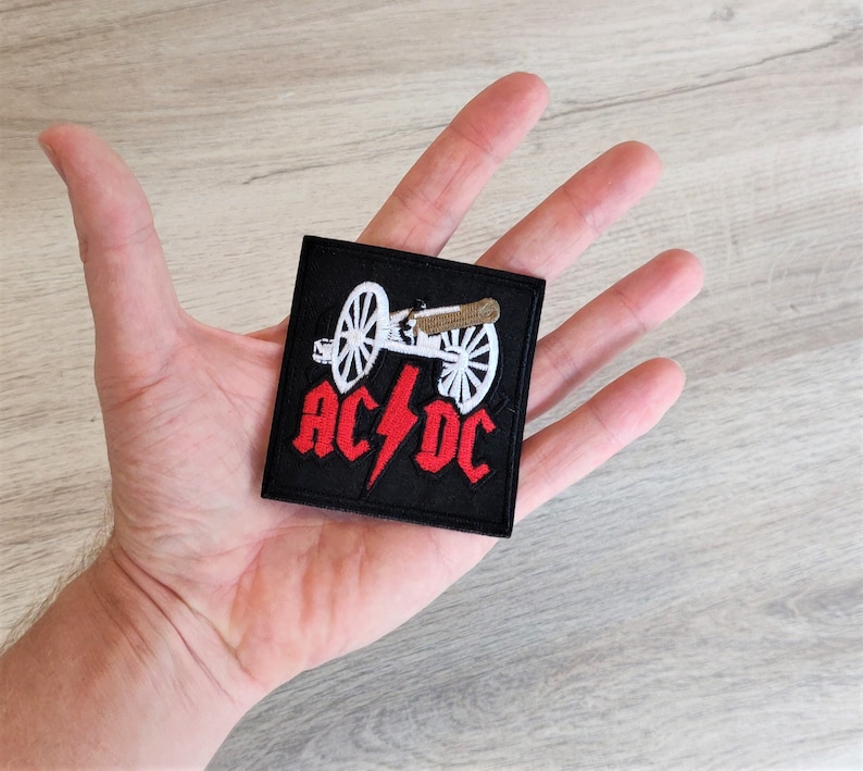 Patch ACDC Iron on path Ecusson thermocollant rock métal musique image 3