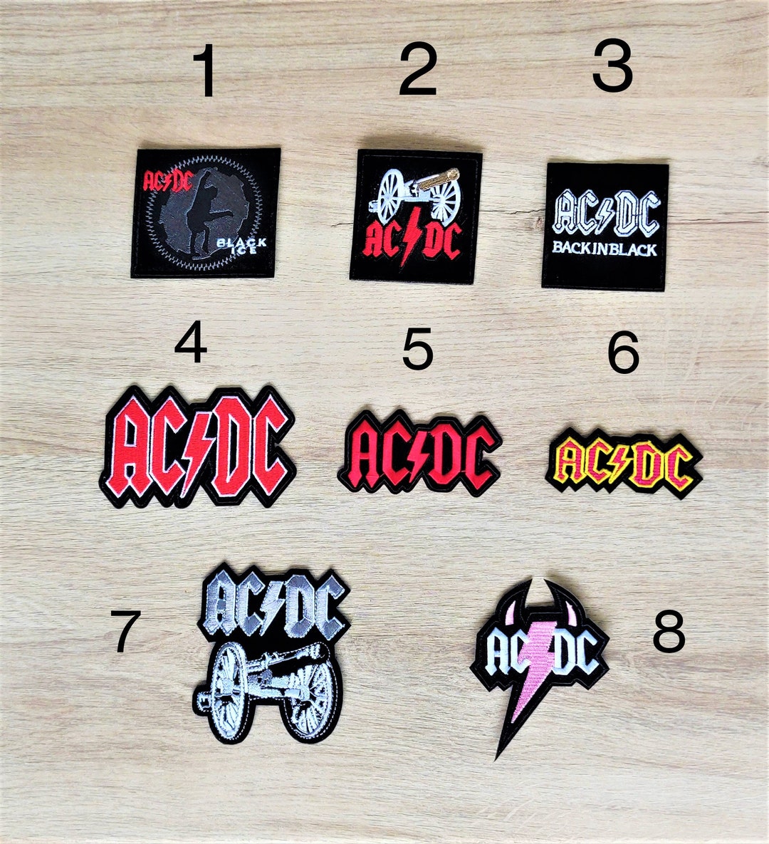 Patch ACDC Iron on Path Ecusson Iron-on Rock Metal Music - Etsy