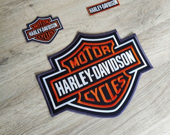 PACK Patch HARLEY Davidson Motorräder XXL B und S Aufbügelabzeichen - Biker - Motorrad - Aufnäher zum Aufbügeln