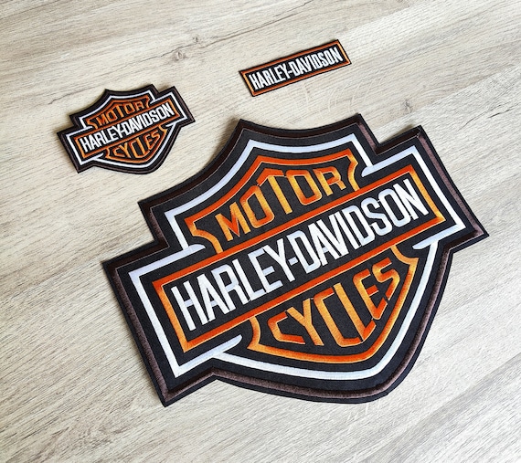 PACK Patch HARLEY Davidson Motorcycles XXL Bar and Shield Iron-on Badge  Biker Motorcycle Iron on Patches 