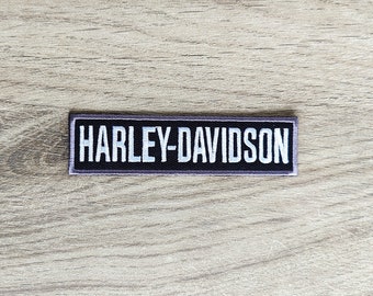 Harley Davidson patch band crest 10cm x 2,5cm - biker - motorfiets motorfietsen - patch op kleding - opstrijkbare patches - embleem