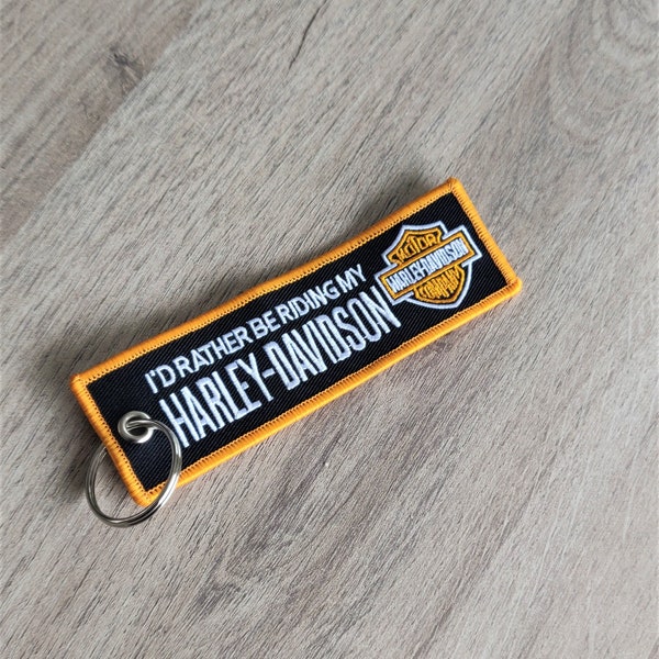 HARLEY DAVIDSON Schlüsselanhänger 13,5 cm x 4 cm – Ich fahre lieber meine Harley-Davidson – Motorräder – Biker – Motard – Moto