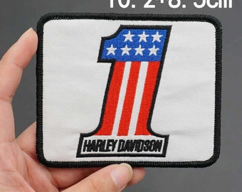 Patch HARLEY DAVIDSON écusson One USA 12.2 cm x 8.5 cm / 4.80 inch x 3.35 inch thermocollant-moto motorcycles-vêtements-Iron on Patches