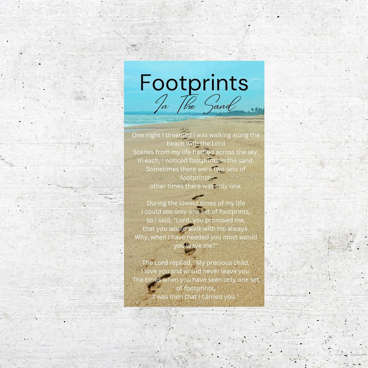 100 Bulk Count of Footprints in the Sand Poem Gifts - Pocket Prayer Card - Christian Bookmarks - Wallet Cards - Church Giveaways - USA Made - Etsy 100-bulk-count-of-footprints-in-the-sand-poem-gifts-pocket-prayer-card-christian-bookmarks-wallet-cards-church-giveaways-usa-made-etsy