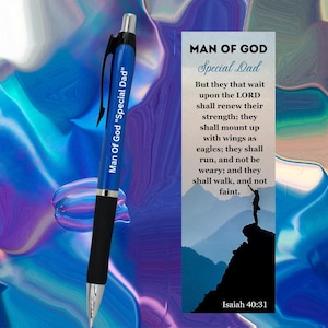 10 Sets Man of God Special Dad Pen & Bookmarks
