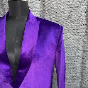 Deep Violet Unisex Velvet Jacket, Jacket For Women, Bespoke, Special Occasion, Wedding Guest Outfit, Traditional Jacket, Event, Gift