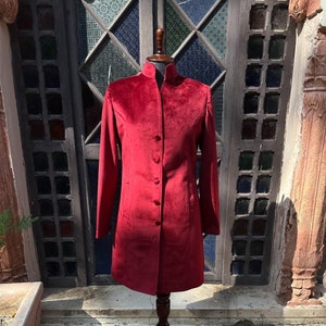 Plain Red Designer Velvet Jacket, Velvet Coat, Wedding Guest Outfit, Customize Velvet Jacket, Coat For Women, Bespoke Velvet Jacket, Gift