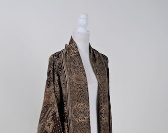 Umbra Robe für Frauen, Kimono-Robe aus Seide, Kimono-Jacke, Cardigan, Boho Kimono, Kaftan, Morgenmantel, Hausmantel, Strandkleid, Geschenk für sie