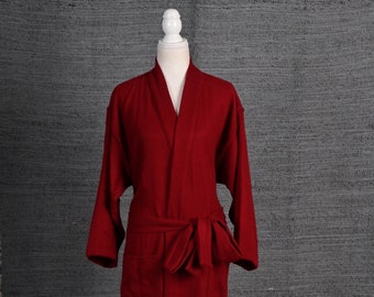 Angel Red Vicuna Robe, Authentic Peruvian Vicuña Fiber, Luxurious Dressing Gown, Kimono Robe, Lounge Wear, Bath Robe, Unisex, Gift Him/Her