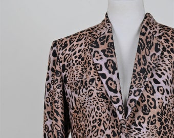 Alpaca Wool Blazer, Animal Printed Jacket, Blazer Leopard Print, Clothing, Jacket for Women, Unisex Jacket, Wedding Outfit Jacket,Gift Idea