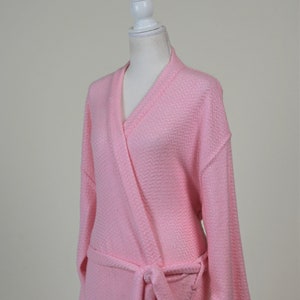 Szlafrok kimono w kolorze różowego dziecka, szlafrok wełniany, szlafrok, szlafrok, odzież domowa, szlafrok ślubny, damski płaszcz domowy, prezent dla niego/niej