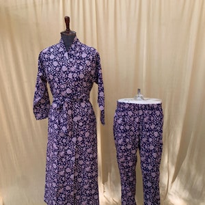 Women co-ord set, Cotton co-ord set, Floral Design Cotton trendy co-ord suit, Floral Cotton shirt and pajama set, Yoga set, Gift for her