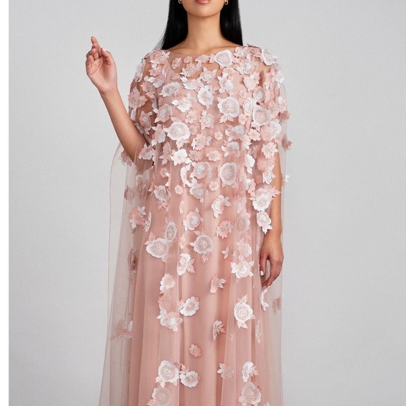 Peach Floral Dress - Etsy