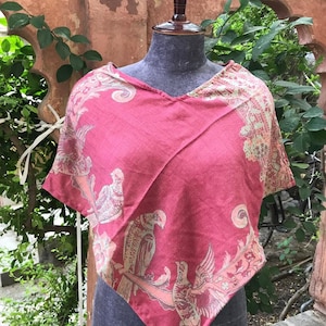 Pink Handwoven Poncho, Knitted Poncho, Cashmere Poncho, Women Clothing,  Winter Poncho Cape, Boho Clothing For Girls, Gift for Her