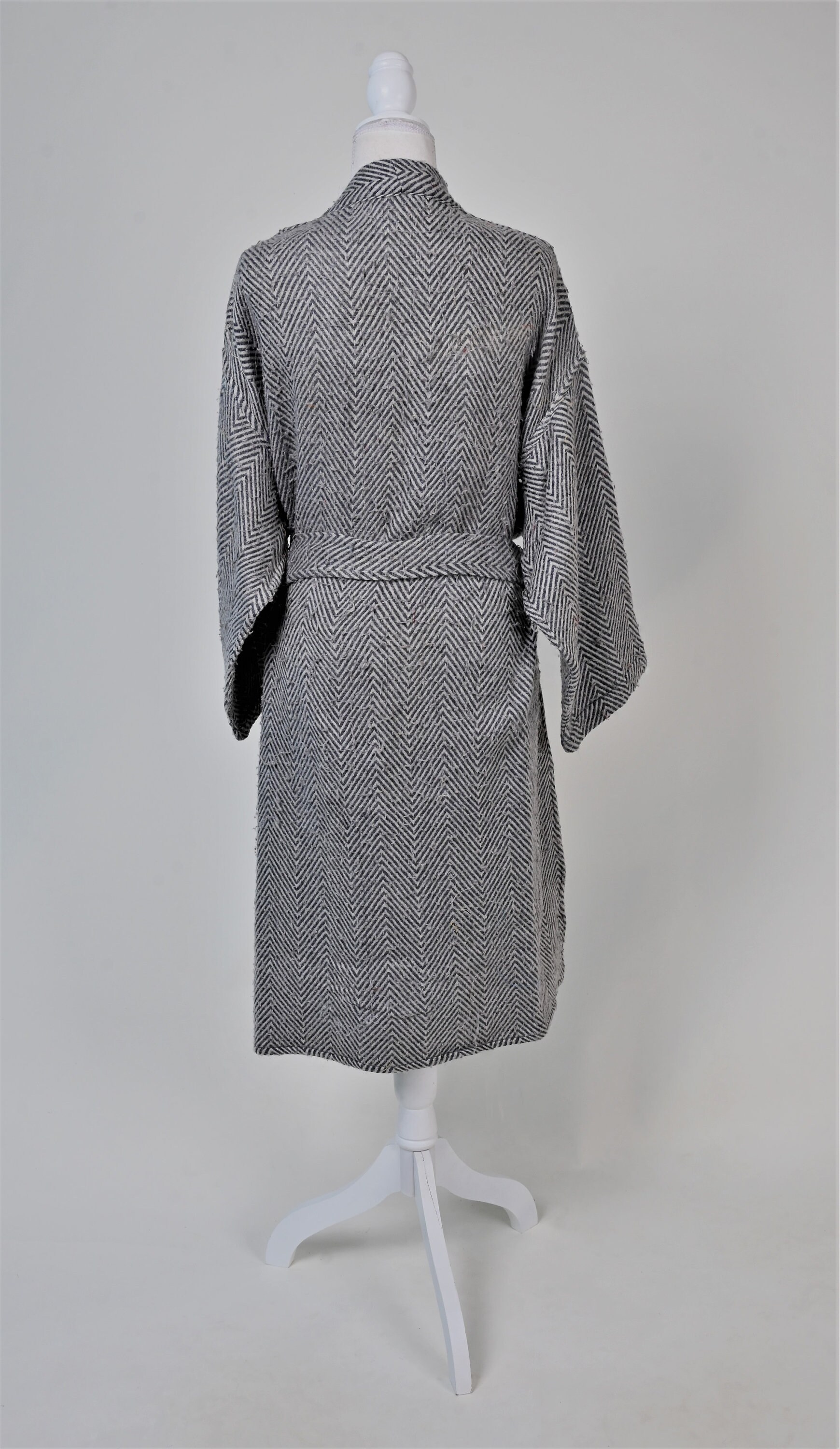 Grey Council Robe Cloud Grey Wool Robe, Dressing Gown, Kimono Robe, Kaftan, Bath Robe ...