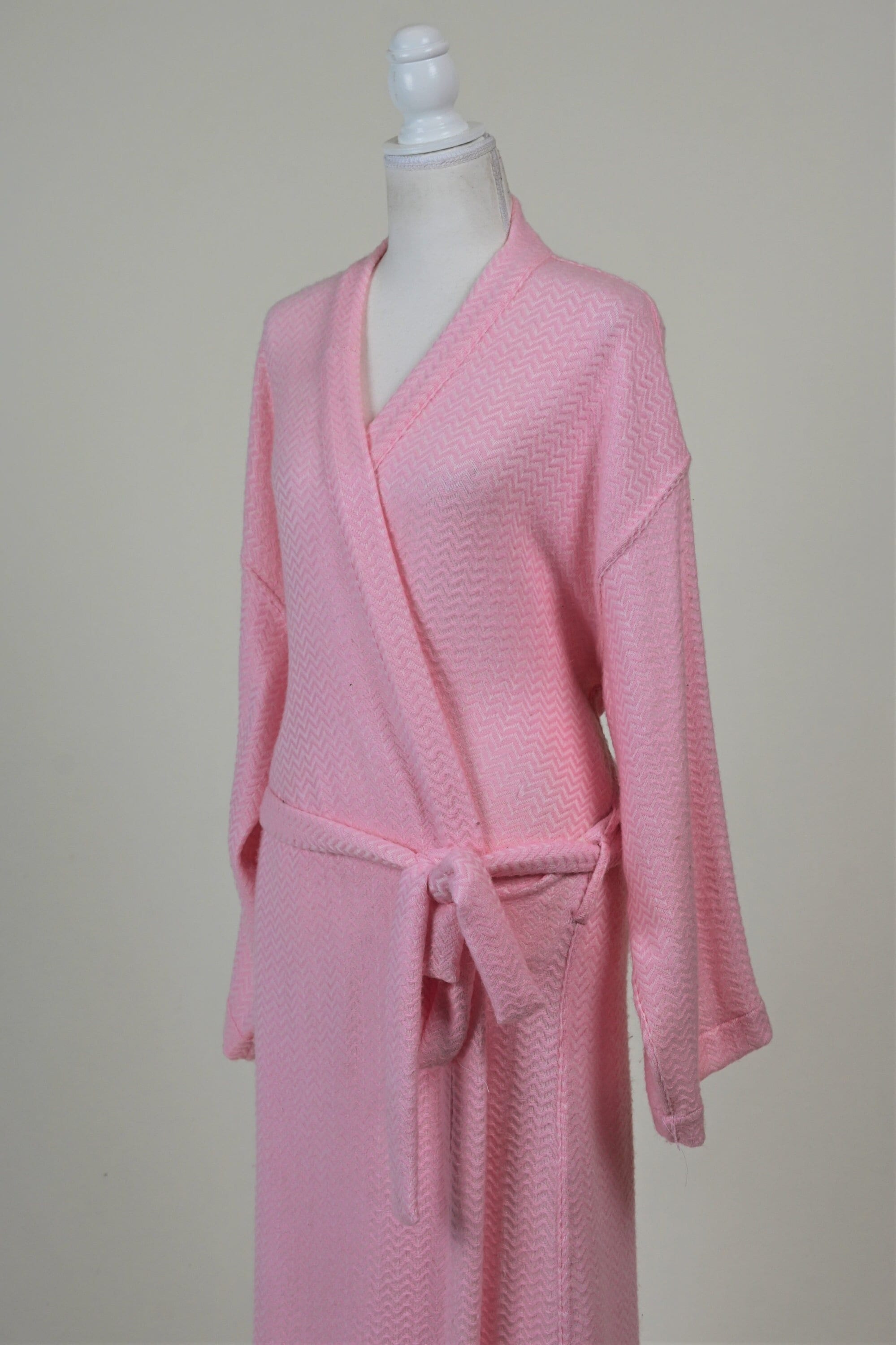 Baby Pink Kimono Robe, Wool Robe, Dressing Gown, Bath Robe, Lounge Wear ...