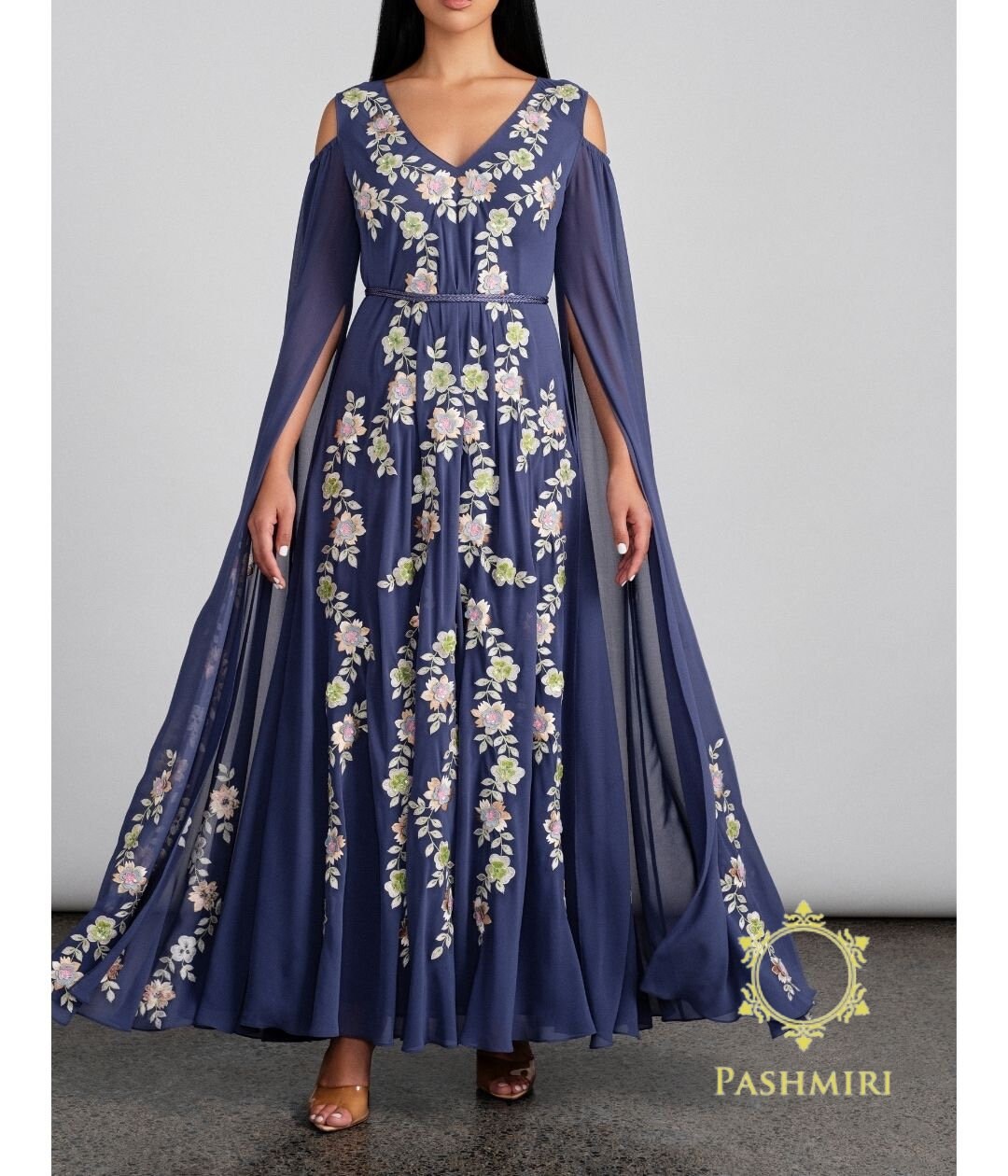 Chelsea Blue Embroidered Flower Dress, Wedding Guest Outfit, Dress for Women, Prom Dress, Bridesmaid Dress, Evening Dress, Gift for Her Chelsea Blue Embroidered Flower Dress, Wedding Guest Outfit, Dress for Women, Prom Dress, Bridesmaid Dress, Evening Dress, Gift for Her