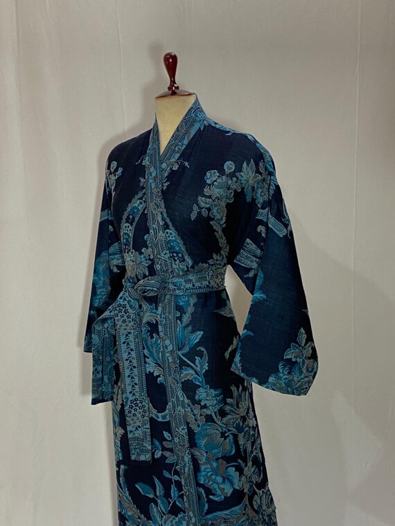 Ocean Deep Blue Long Cashmere Silk Dressing Gown, Wedding Morning, Long Kaftan for Women, Silk Kimono Robe, Plus Sized Robes, Lounge Wear - Etsy Ocean Deep Blue Long Cashmere Silk Dressing Gown, Wedding Morning, Long Kaftan for Women, Silk Kimono Robe, Plus Sized Robes, Lounge Wear - Etsy
