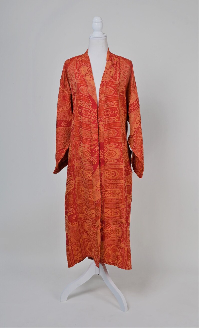 Candy Robe Candy Red House Coat, Long Bathrobes, Women Dressing Gown, Reversible ...