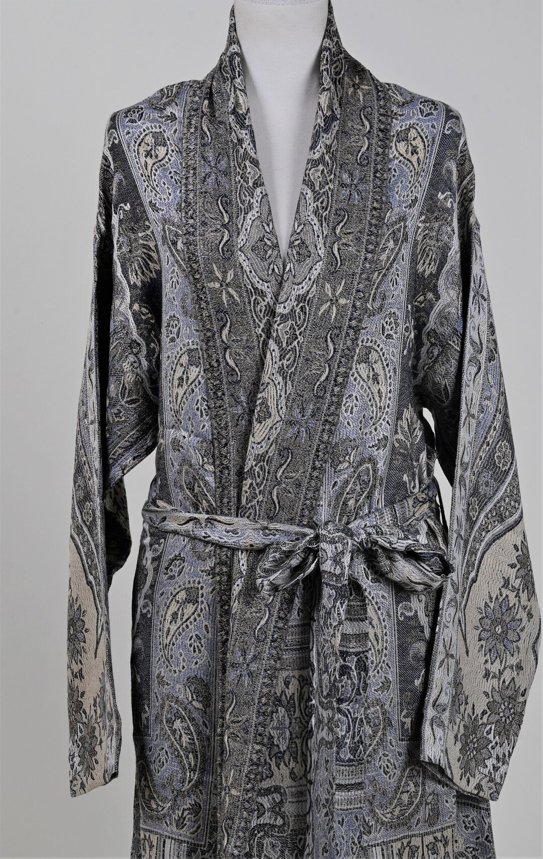 Kaftan Dressing Gown House Coat Robe for Women Silk Kimono Etsy