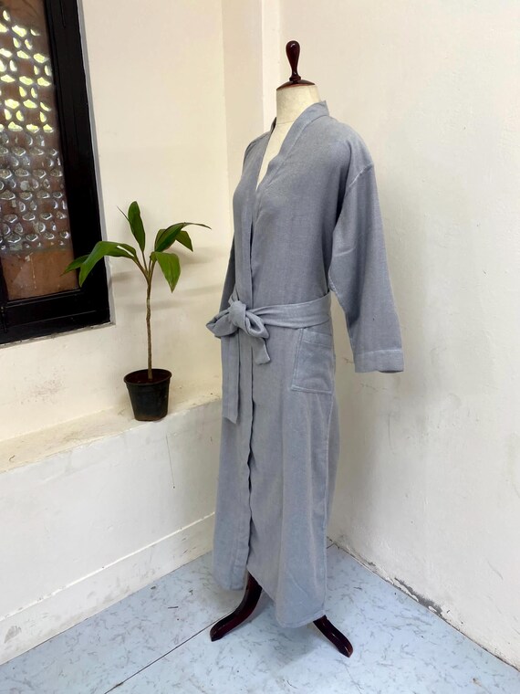 Merino Wool Long Kimono Robe, Women's Dressing Gown, Long Kimono Robe With  Pocket, Kimono Robe, Long Wool Bathrobe, Unisex Nightwear - Etsy