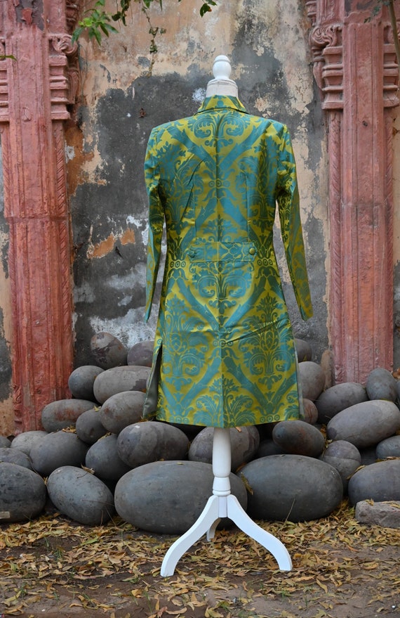 限定価格セール! Silk Women Floral Aqua Lime Jacket, Outfit Guest Wedding Clothing
