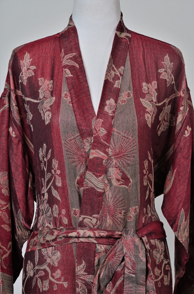 Cherry Red Dressing Gown Plus Sized Robe for Women House Etsy