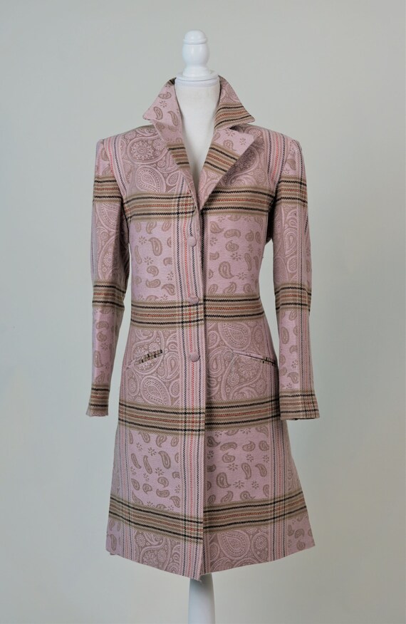 Abrigo de lana de alpaca, chaqueta de alpaca con estampado de