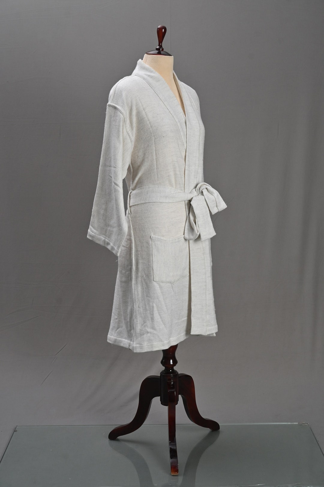 Kingly Wool Robe 100% Wool Kimono Robe, Short Bath Robe, Kimono Robe, Cashmere Dressing ...