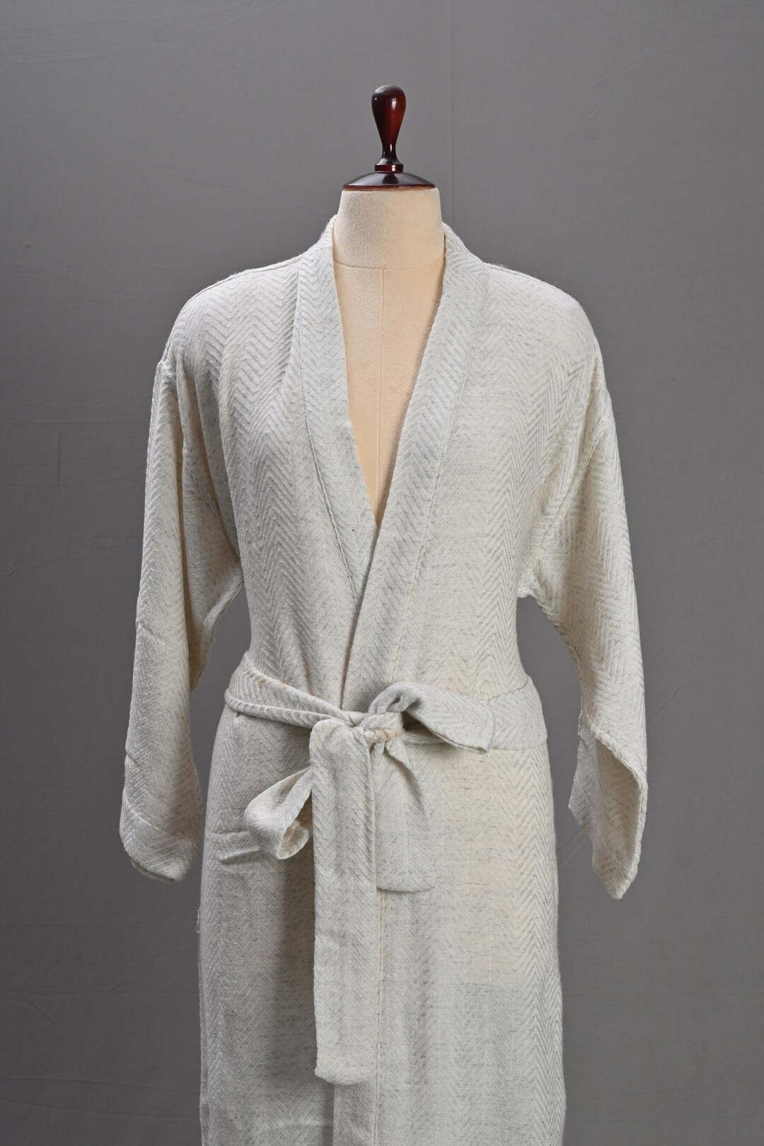 Pretty Wool Robe Wool Dressing Gown, Wool Robe, Long Bath Robe, Lounge Wear, Kimono Robe ...