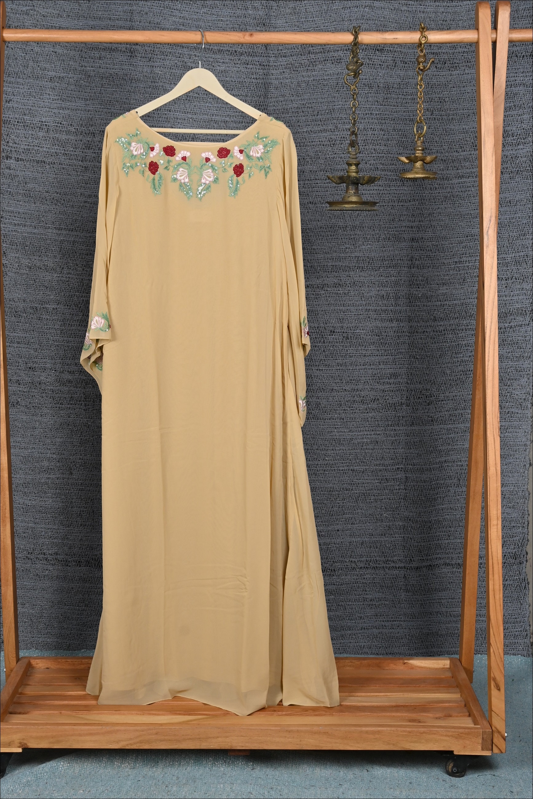 lemon embroidered dress 3 Piece Cotton Embroidered Dress