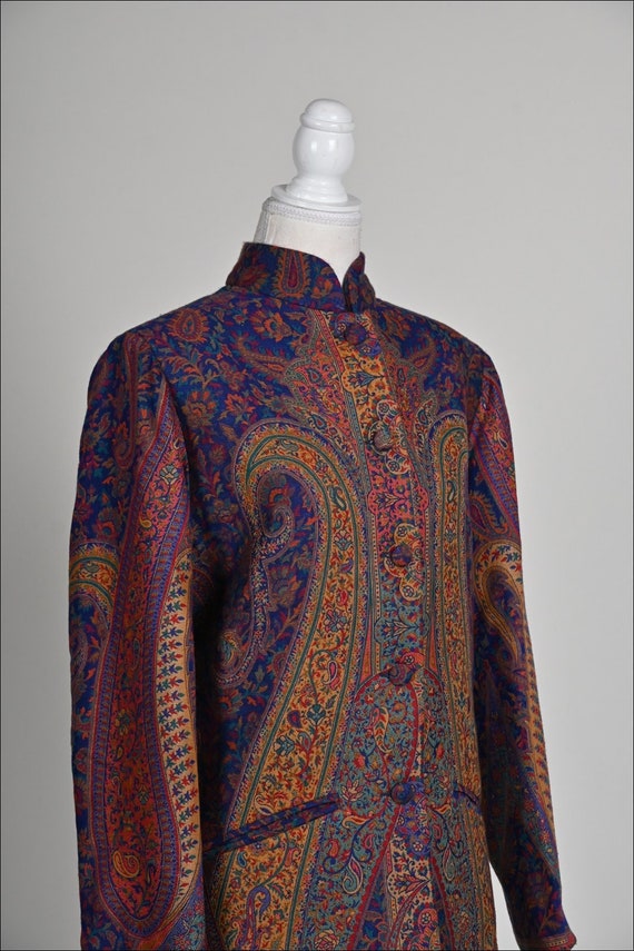 Persian Blue Paisley Jacket for Men, Design Women Jacket, Women 