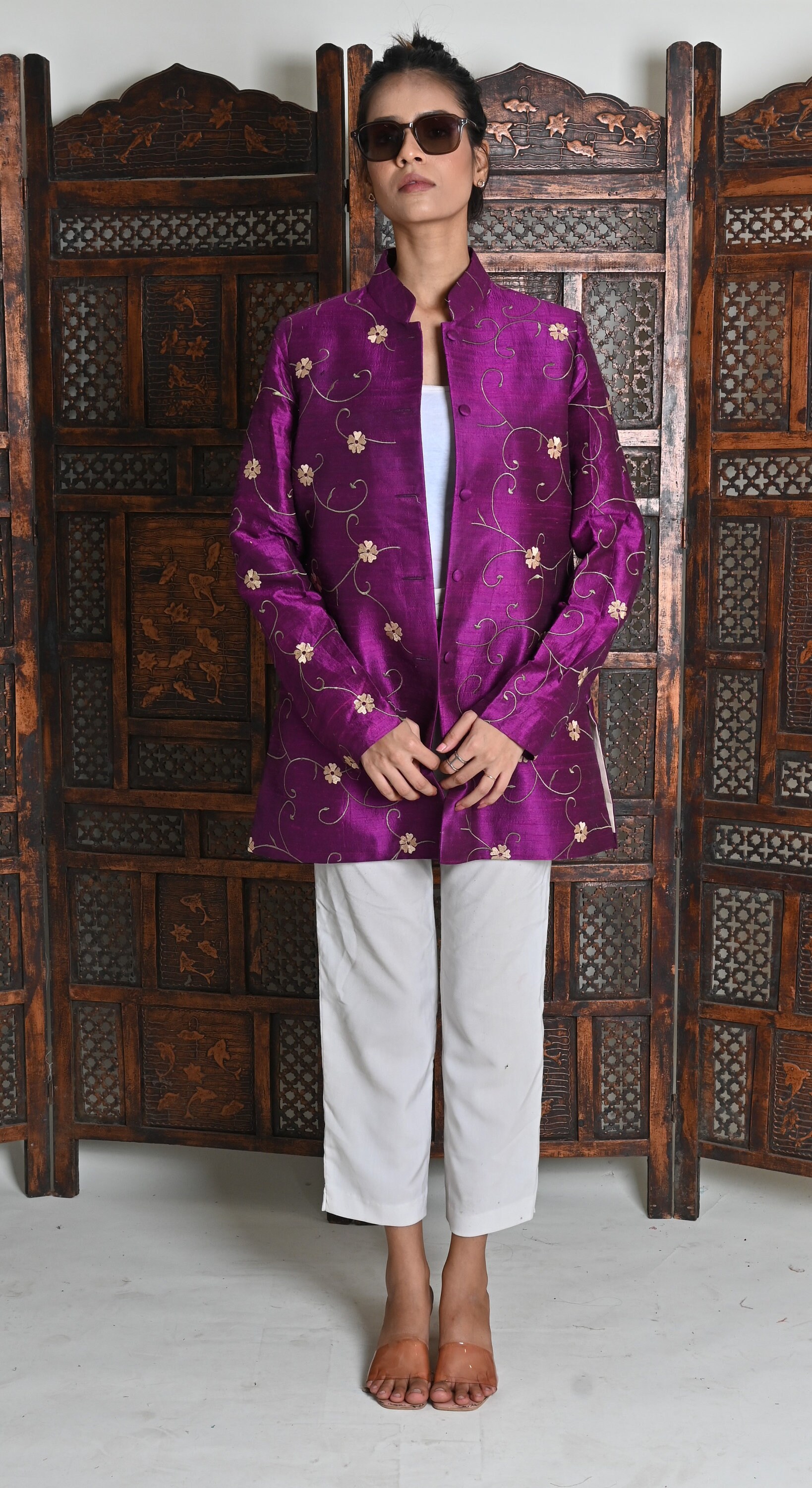 Women Wedding Jacket, Women Designer Silk Jacket, Jacket for Women